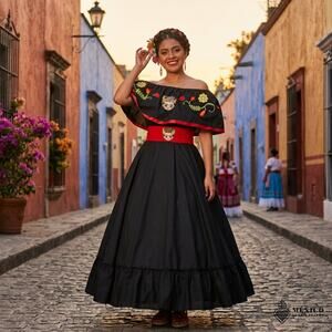 Mexican hand made  Blouse – Handmade design  peasent Large to extra large